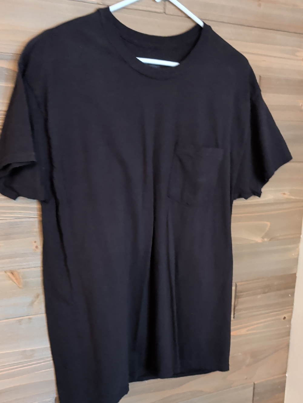 Hanes Black Short Sleeve Pocket Tee
